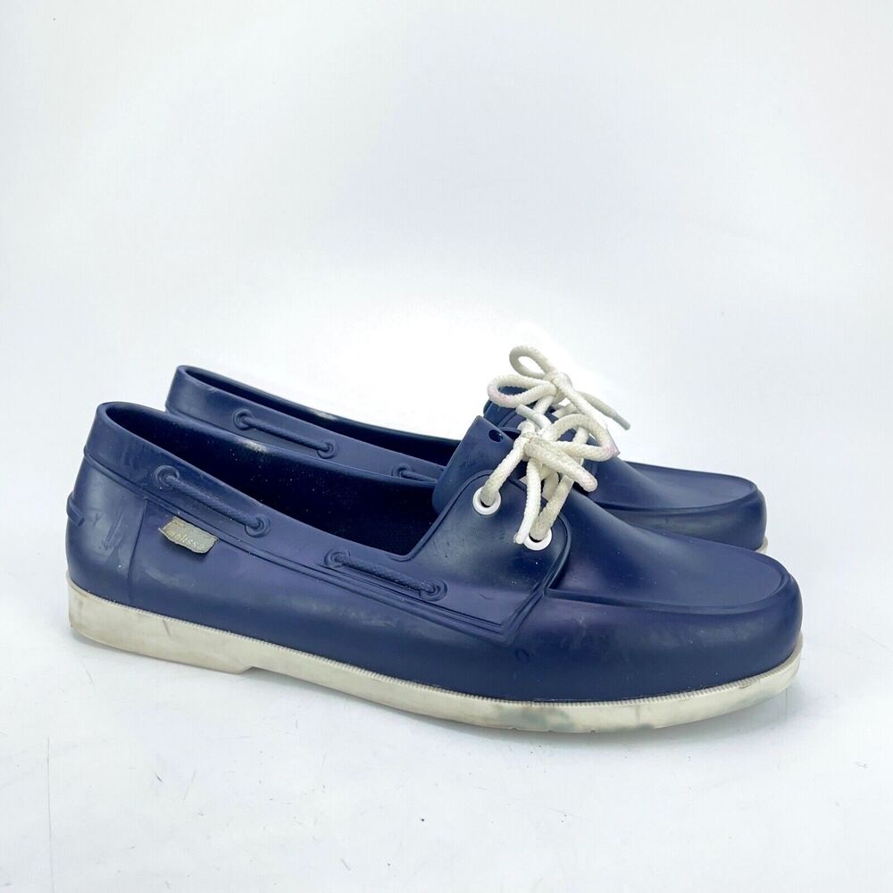 MELISSA Blue Brogue PVC Lace Up Oxford Spectator Loafer Shoes Size EU 42.5 US 10